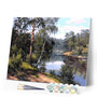 paint by numbers | Near the River | advanced landscapes trees | FiguredArt