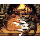 paint by numbers | Cats hugging | animals cats intermediate | FiguredArt