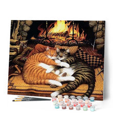 Load image into Gallery viewer, paint by numbers | Cats hugging | animals cats intermediate | FiguredArt
