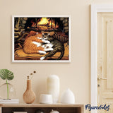 paint by numbers | Cats hugging | animals cats intermediate | FiguredArt