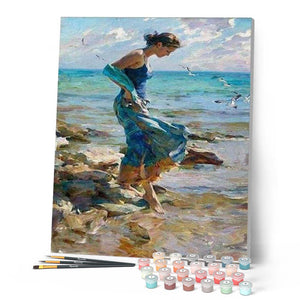 Paint by numbers - Feet in water during Summer Figured'Art Paint by numbers - Feet in water during Summer Figured'Art