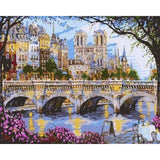 paint by numbers | Notre Dame de Paris and the Seine | cities intermediate | FiguredArt