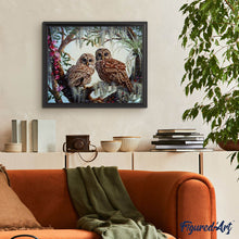 Load image into Gallery viewer, paint by numbers | Two Owls | advanced animals owls | FiguredArt