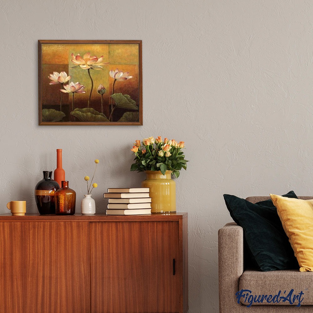 paint by numbers | Blooming Lotus | flowers intermediate | FiguredArt