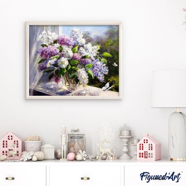 paint by numbers | Purple vase | advanced flowers | FiguredArt