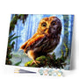 paint by numbers | Owl perched on a branch | advanced animals owls trees | FiguredArt