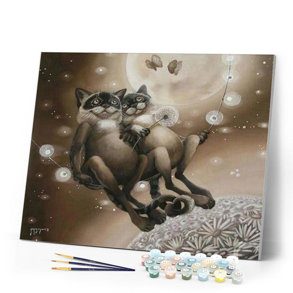 paint by numbers | Dreaming Cats | animals cats intermediate | FiguredArt