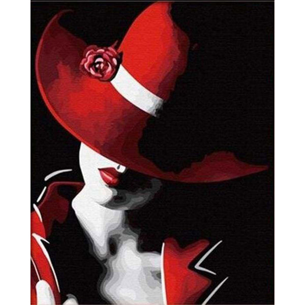 paint by numbers | Red Hat Girl | easy portrait | FiguredArt