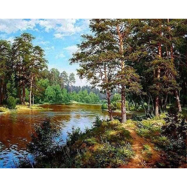 paint by numbers | Forest landscape Summer time | advanced landscapes | FiguredArt