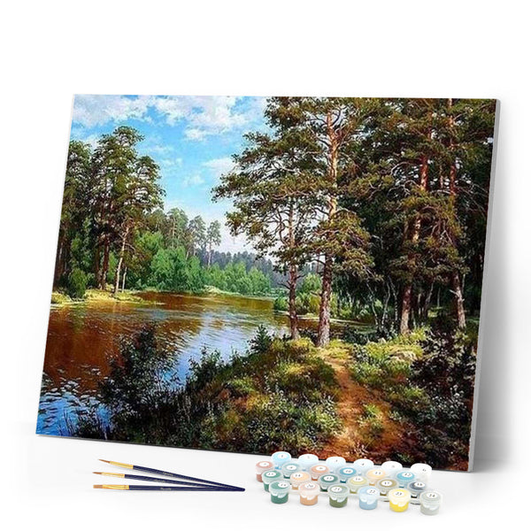 paint by numbers | Forest landscape Summer time | advanced landscapes | FiguredArt
