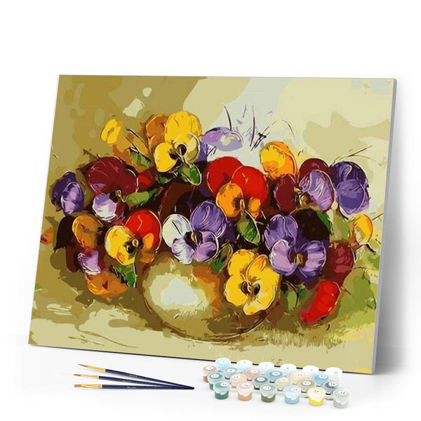 paint by numbers | Vase with Multicolor Flowers | easy flowers | FiguredArt
