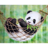 paint by numbers | Panda and Hammac | animals intermediate pandas | FiguredArt