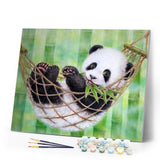 paint by numbers | Panda and Hammac | animals intermediate pandas | FiguredArt