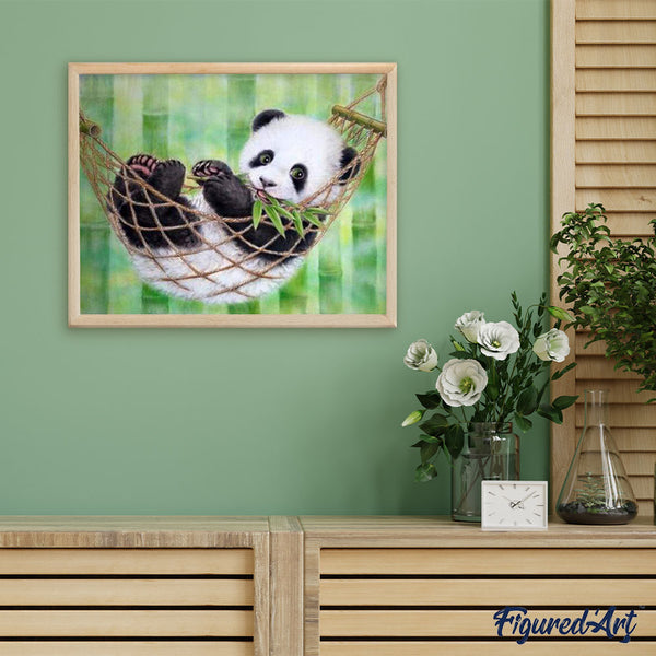 paint by numbers | Panda and Hammac | animals intermediate pandas | FiguredArt