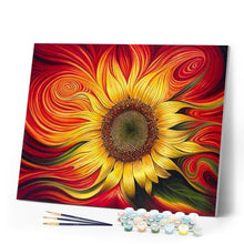 Load image into Gallery viewer, paint by numbers | Red Sunflower | flowers intermediate | FiguredArt