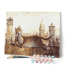 Load image into Gallery viewer, paint by numbers | Cat In Building | animals cats easy | FiguredArt