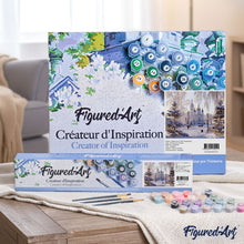 Load image into Gallery viewer, paint by numbers | Church and Snowy Road | advanced cities | FiguredArt
