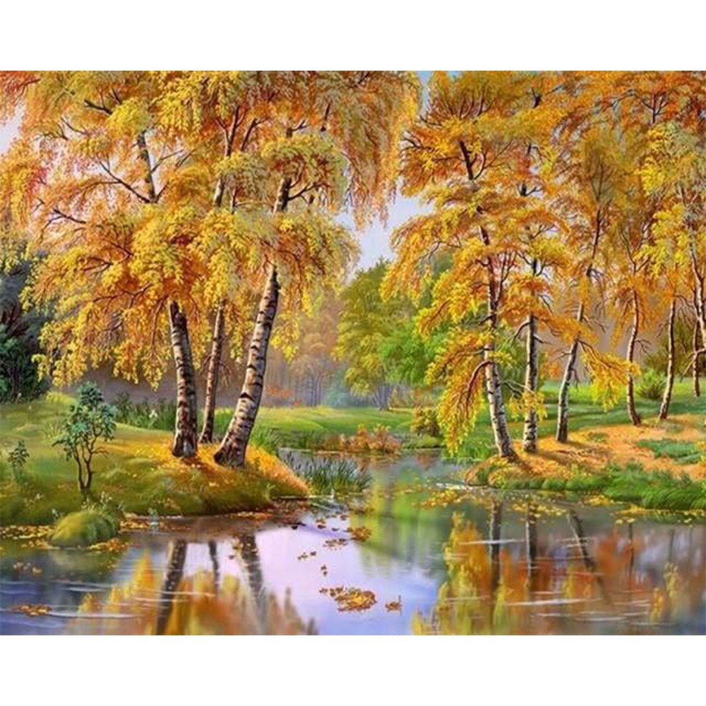 paint by numbers | Yellow Forest | advanced landscapes | FiguredArt