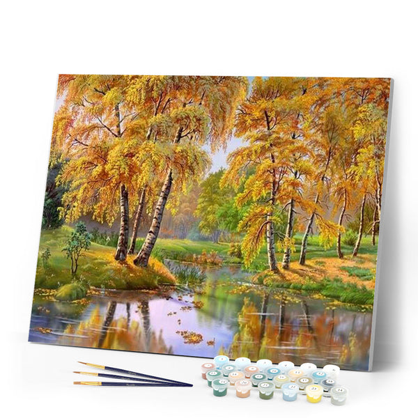 paint by numbers | Yellow Forest | advanced landscapes | FiguredArt