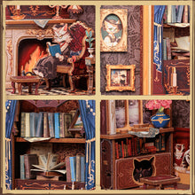 Load image into Gallery viewer, DIY Book Nook kit - Count Cat&#39;s Study