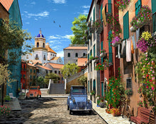 Load image into Gallery viewer, Paint by numbers | Alley and vintage car | intermediate new arrivals landscapes cities | Figured'Art