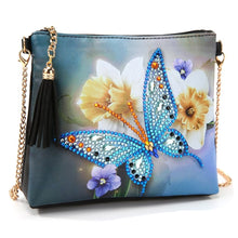 Load image into Gallery viewer, Diamond Painting Handbag - Butterfly and Daffodils