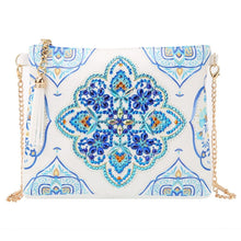 Load image into Gallery viewer, Diamond Painting Handbag - Moroccan Azure Tile Figured'Art