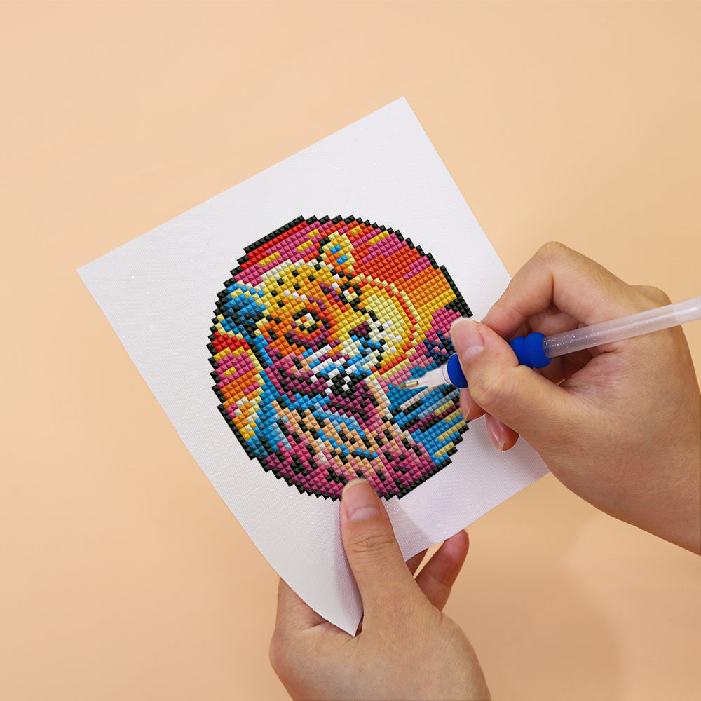 Mini Diamond Painting 6"x8" (4 pieces) - Tropical Birds And Sunset