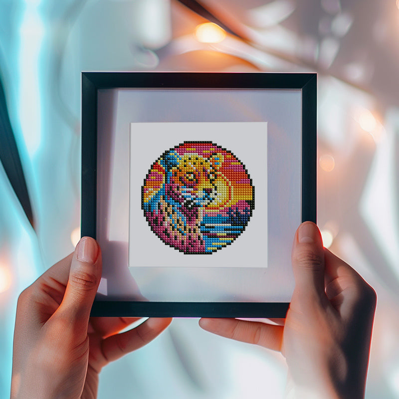 Mini Diamond Painting 6"x8" (4 pieces) - Tropical Birds And Sunset