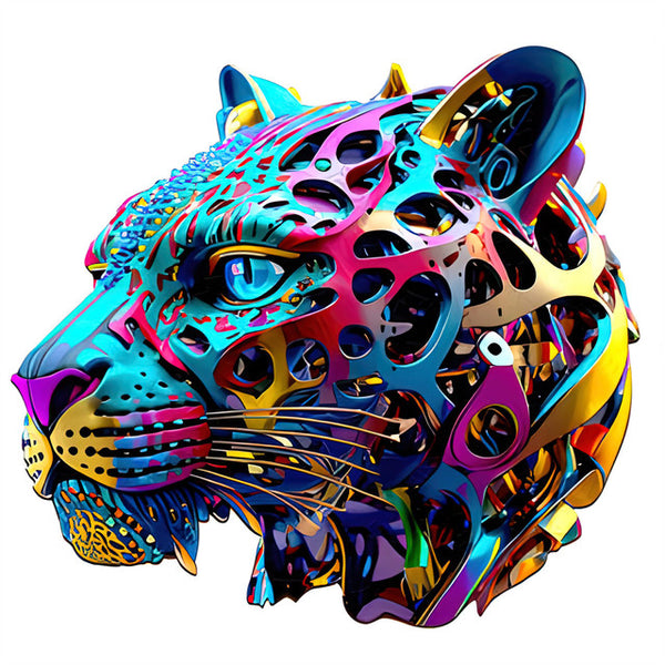 Wooden Puzzle - Multicolor Jaguar