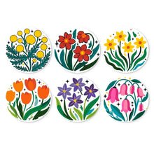 Load image into Gallery viewer, Mini Paint by Numbers Set - Discs Ø7.9" (6 pieces) - Bloom Collection Figured'Art