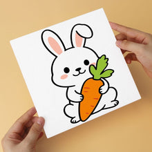 Load image into Gallery viewer, Mini Paint by Numbers Set 7.9"x7.9" (6 pieces) - Cute and Hungry