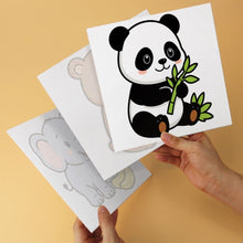 Load image into Gallery viewer, Mini Paint by Numbers Set 7.9"x7.9" (6 pieces) - Cute and Hungry