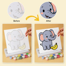 Load image into Gallery viewer, Mini Paint by Numbers Set 7.9"x7.9" (6 pieces) - Cute and Hungry