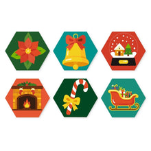 Load image into Gallery viewer, Mini Paint by Numbers Set - Hexagons (6 pieces) - Festive Set Figured'Art