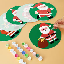 Load image into Gallery viewer, Mini Paint by Numbers Set - Discs Ø7.9" (6 pieces) - Santa Moments