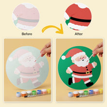 Load image into Gallery viewer, Mini Paint by Numbers Set - Discs Ø7.9" (6 pieces) - Santa Moments