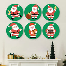 Load image into Gallery viewer, Mini Paint by Numbers Set - Discs Ø7.9" (6 pieces) - Santa Moments