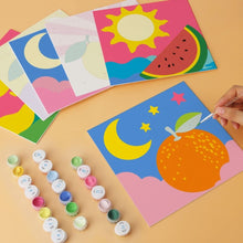 Load image into Gallery viewer, Mini Paint by Numbers Set 7.9"x7.9" (6 pieces) - Fruit and Celestial Pop