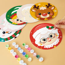 Load image into Gallery viewer, Mini Paint by Numbers Set - Discs Ø7.9" (6 pieces) - Holiday Cast Set