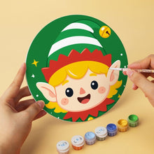 Load image into Gallery viewer, Mini Paint by Numbers Set - Discs Ø7.9" (6 pieces) - Holiday Cast Set