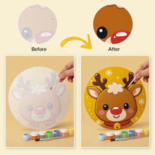 Load image into Gallery viewer, Mini Paint by Numbers Set - Discs Ø7.9" (6 pieces) - Holiday Cast Set