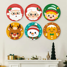 Load image into Gallery viewer, Mini Paint by Numbers Set - Discs Ø7.9" (6 pieces) - Holiday Cast Set