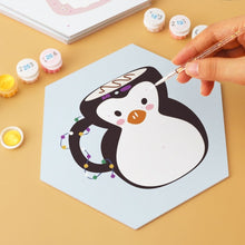 Load image into Gallery viewer, Mini Paint by Numbers Set - Hexagons (6 pieces) - Cozy Winter Mugs