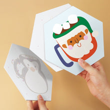 Load image into Gallery viewer, Mini Paint by Numbers Set - Hexagons (6 pieces) - Cozy Winter Mugs