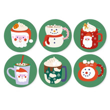 Load image into Gallery viewer, Mini Paint by Numbers Set - Discs Ø7.9" (6 pieces) - Christmas Mugs Figured'Art