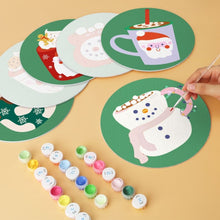 Load image into Gallery viewer, Mini Paint by Numbers Set - Discs Ø7.9" (6 pieces) - Christmas Mugs