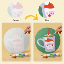 Load image into Gallery viewer, Mini Paint by Numbers Set - Discs Ø7.9" (6 pieces) - Christmas Mugs