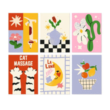 Load image into Gallery viewer, Mini Paint by Numbers Set 5.9"x7.9" (6 pieces) - Whimsy and Wonder Figured'Art