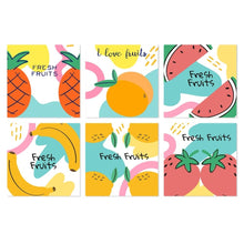 Load image into Gallery viewer, Mini Paint by Numbers Set 7.9"x7.9" (6 pieces) - Fresh Fruits Figured'Art